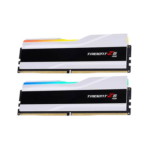 G Skill Trident Z5 RGB 64GB (32GBx2) DDR5 6000MHz Desktop RAM Matte White (F5-6000J3636F32GX2-TZ5RW)