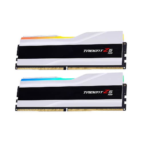 G Skill Trident Z5 RGB 64GB (32GBx2) DDR5 6000MHz Desktop RAM White (F5-6000J3040G32GX2-TZ5RW)