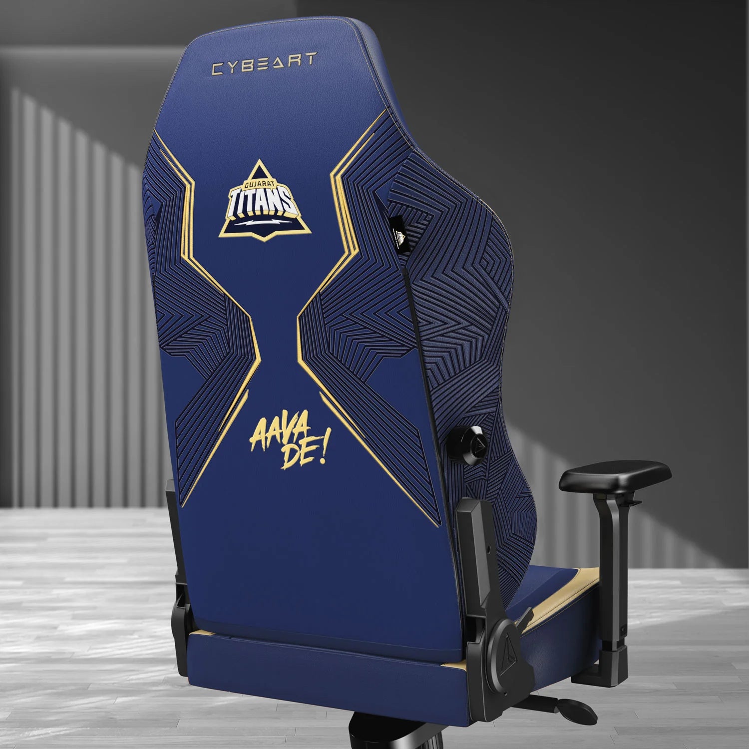 CYBEART Gujarat Titans 2024 Gaming Office Chair 4D Armrest Inbuilt Lumbar Support Supreme PU Leather, Ergonomic, Recline & Tilt
