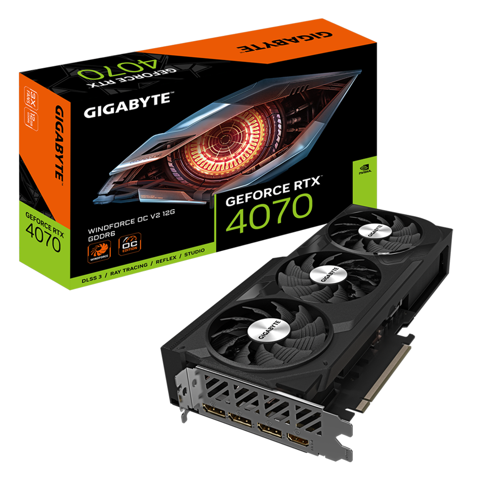 GIGABYTE GeForce RTXTM 4070 WINDFORCE OC V2 12G