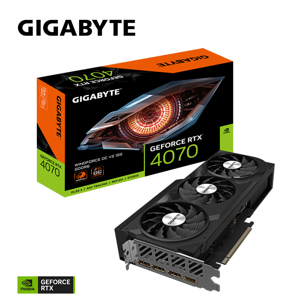 GIGABYTE GeForce RTXTM 4070 WINDFORCE OC V2 12G