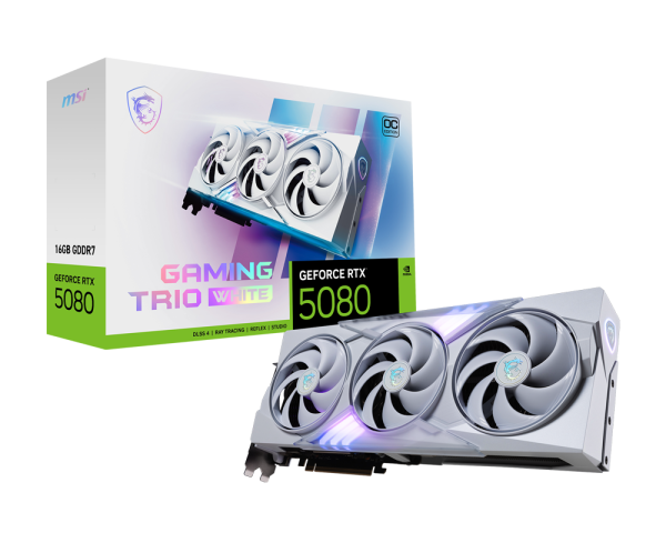 MSI GeForce RTX 5080 16G GAMING TRIO OC GDDR7 Graphics Card