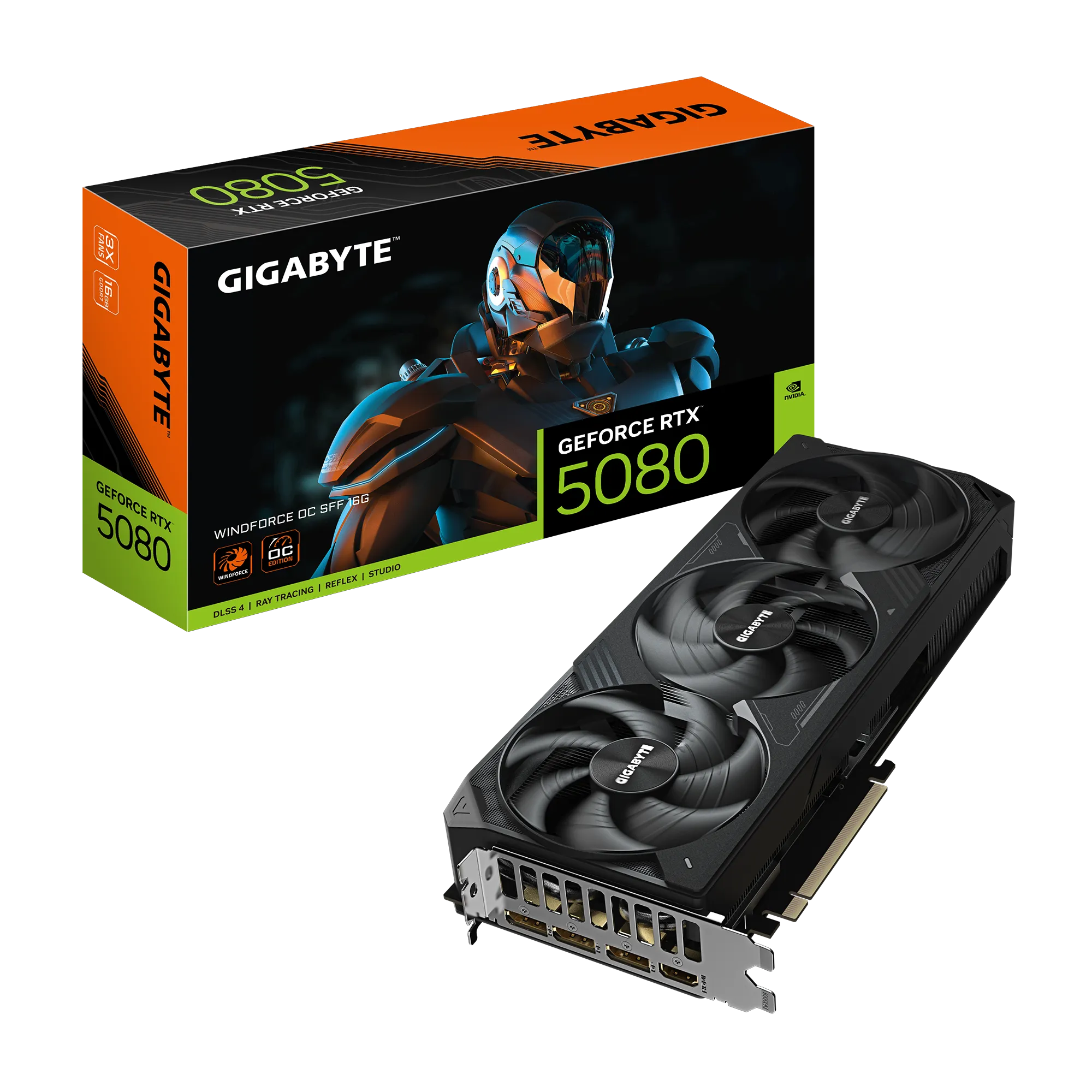 Gigabyte GeForce RTX 5080 WINDFORCE OC SFF 16G GDDR7 Graphics Card