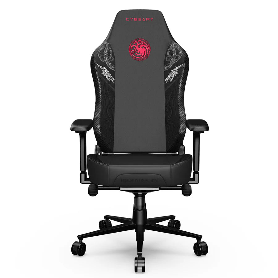 CYBEART House Targaryen Gaming Office Chair - House of Dragons 4D Armrest Inbuilt Lumbar Support Supreme PU Leather, Ergonomic, Recline & Tilt