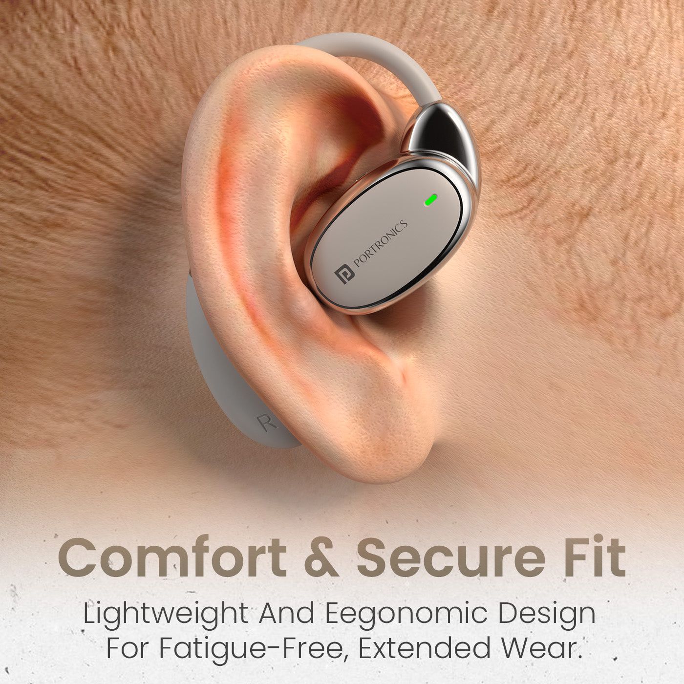 PORTRONICS Harmonics Twins 31 | Touch Control | Bluetooth 5.4V | Secure Ear Fit| Type C Fast Charging