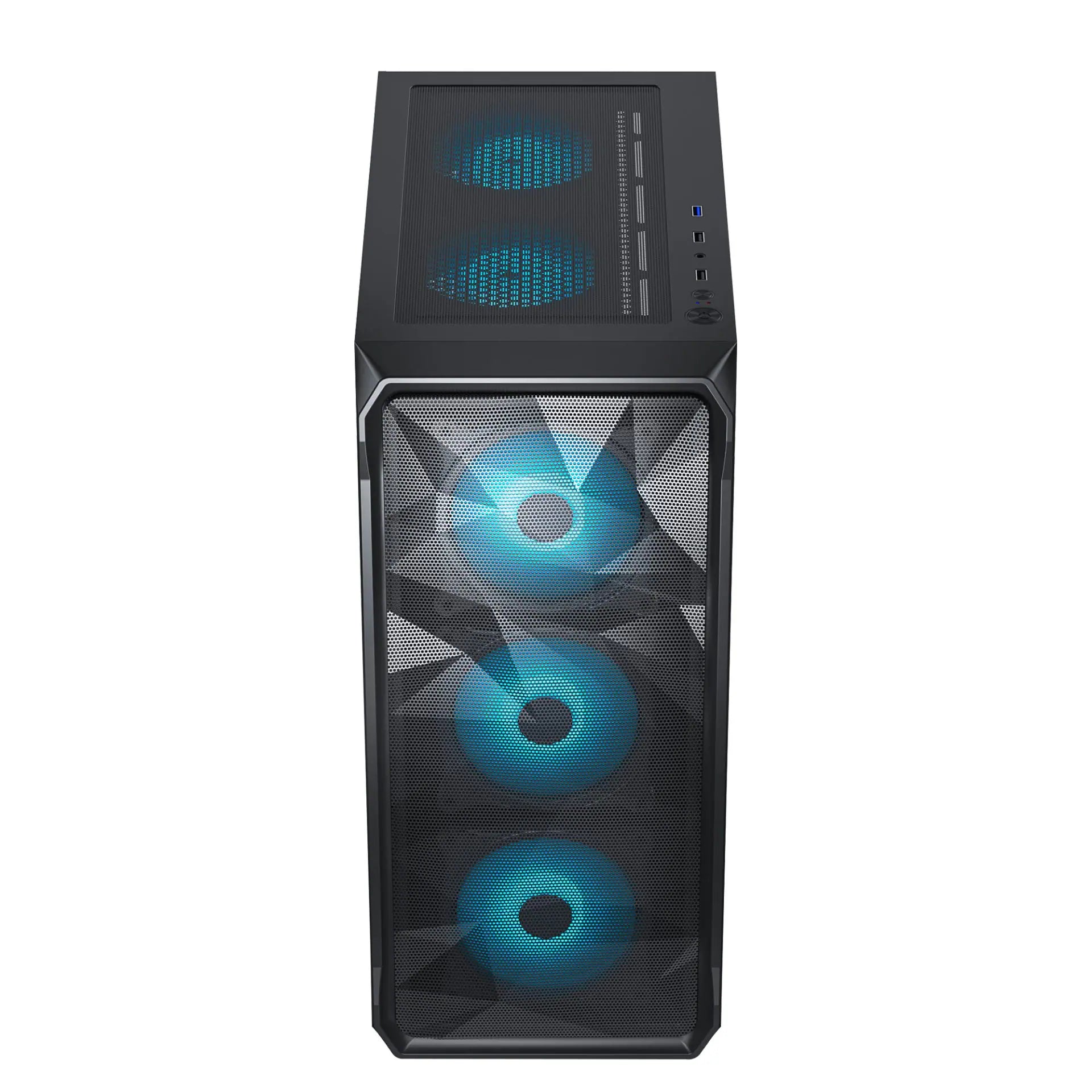 Ant Esports ICE-112 Black Gaming Cabinet - ATX/Micro-ATX/ITX, 3 Front Fans, 340mm VGA Card Length