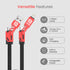 PORTRONICS Pro Charge 4 4 In 1Multi Functional Cable | Zinc Metal Alloy Head | 60W Max Out Output | Tangle Free Flat Cable | Strong Braided Cable