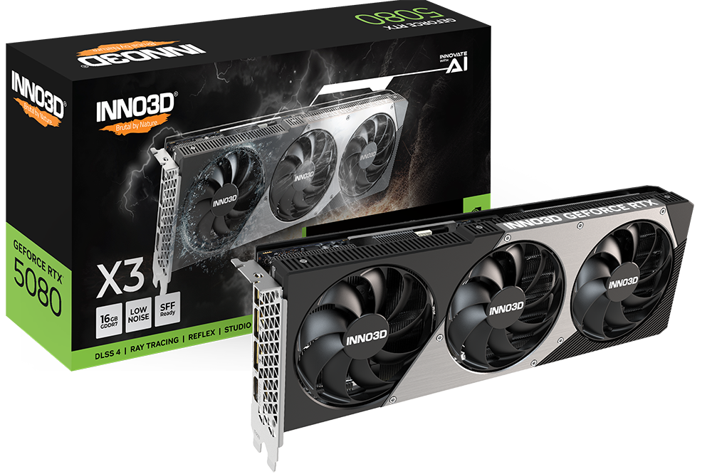 INNO3D GEFORCE RTX 5080 X3 16GB GDDR7 Graphics Card