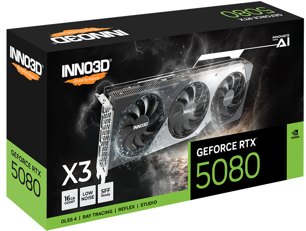 INNO3D GEFORCE RTX 5080 X3 16GB GDDR7 Graphics Card