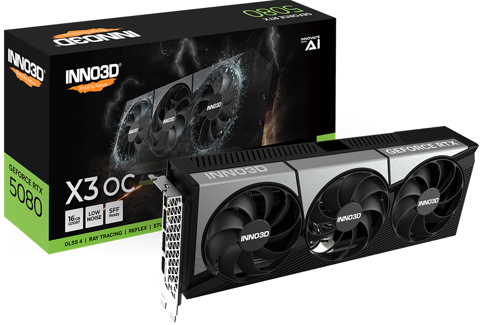 INNO3D GEFORCE RTX 5080 X3 OC 16GB GDDR7 Graphics Card