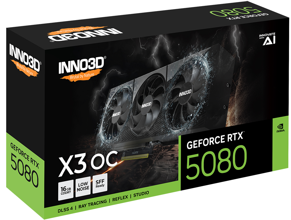 INNO3D GEFORCE RTX 5080 X3 OC 16GB GDDR7 Graphics Card