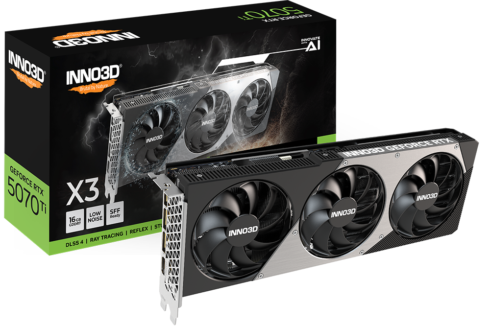 INNO3D GeForce RTX 5070 Ti X3 16GB GDDR7 Graphics Card - | Buy Online at Shwetha Computers