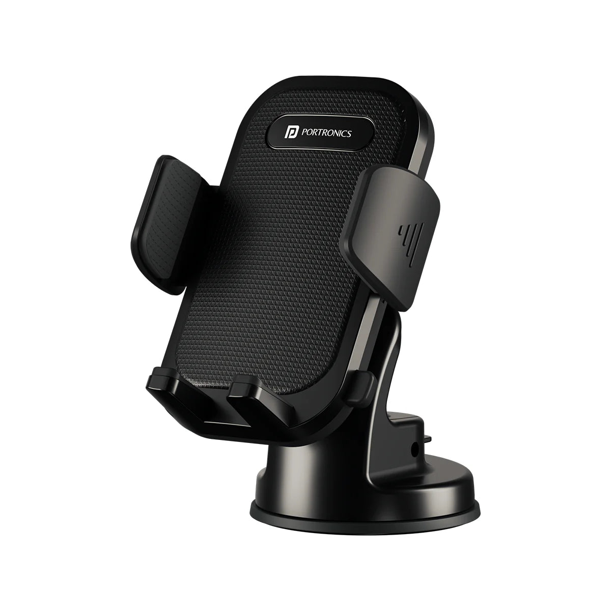 PORTRONICS Clamp M4 Univeresal Mobile Holder | 180° Rotation | One-hand Operation| Suction Mount | Shock-resistant Grip
