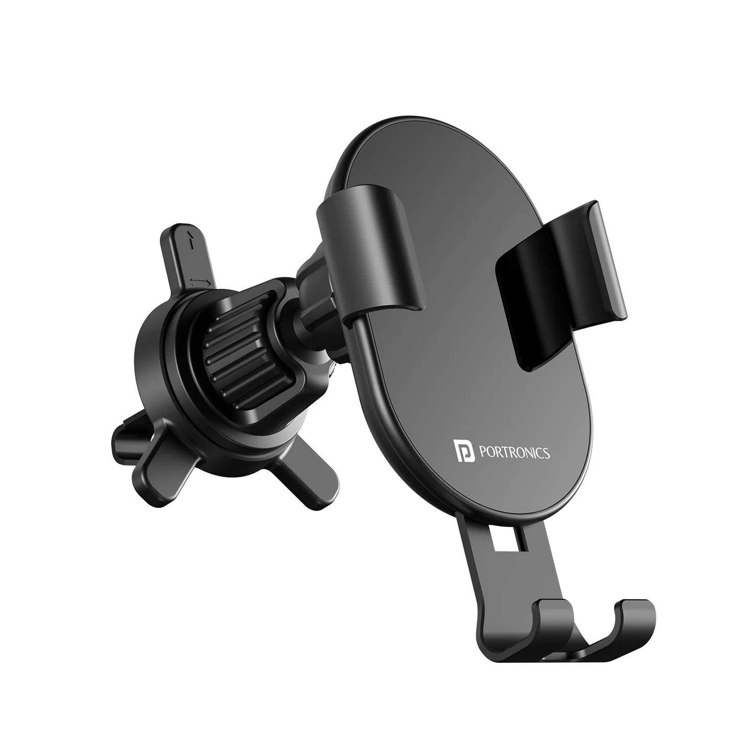 PORTRONICS Charge Clamp 4 15W Wireless Car Charger | Wireless Car Charger | AC Vent Mount | 15 Watts Output | 360° Rotation
