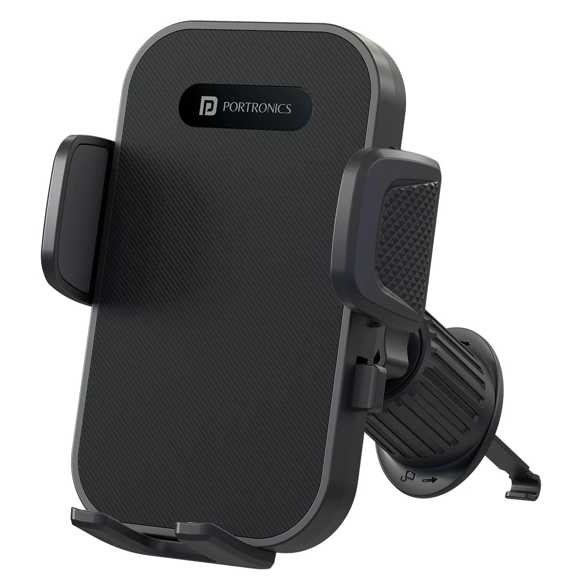 PORTRONICS Clamp Y Mobile Phone Holder | 360° Rotation | For Most Cars | AC Vent Mount | One-Click Operation
