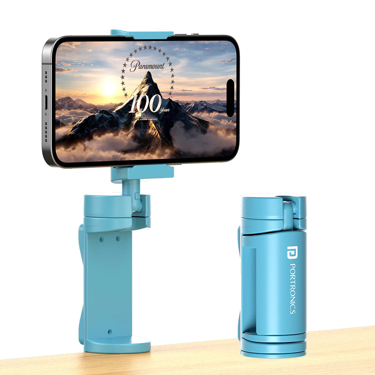 PORTRONICS Mobot Clip Desk Mobile Holder Clip | Clip Anywhere | Customizable Viewing Angles | Wide Compatibility | Exceptional Stability