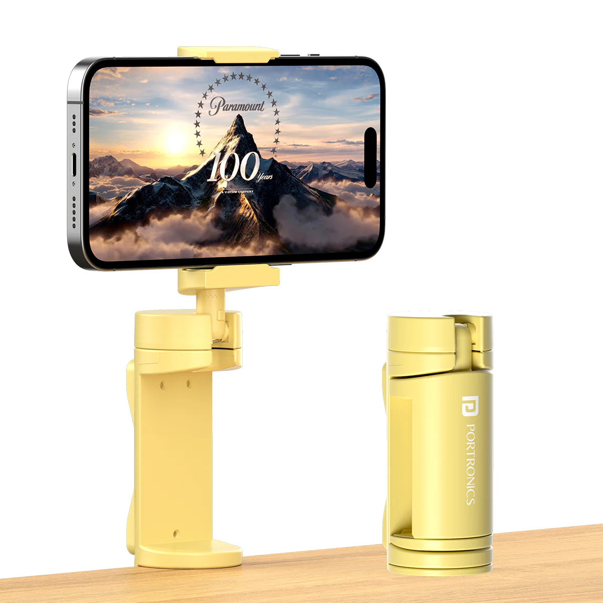 PORTRONICS Mobot Clip Desk Mobile Holder Clip | Clip Anywhere | Customizable Viewing Angles | Wide Compatibility | Exceptional Stability