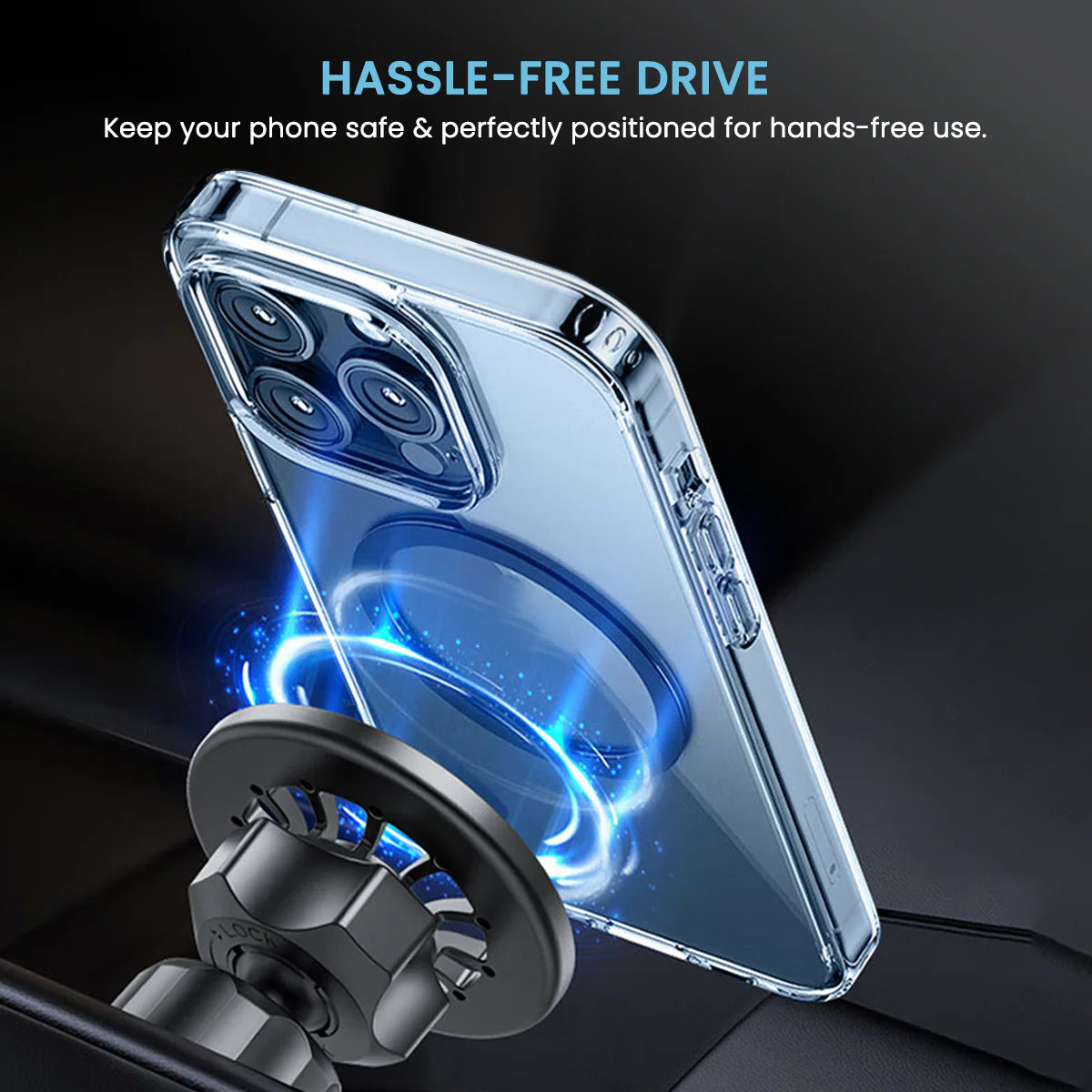 PORTRONICS Mogun 2 Magnetic Universal Mobile Holder | Easy Installation | Uninterrupted Air Flow | Wide Compatibility | Strong Magnet