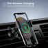 PORTRONICS Charge Clamp 4 15W Wireless Car Charger | Wireless Car Charger | AC Vent Mount | 15 Watts Output | 360° Rotation
