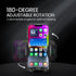 PORTRONICS Clamp M4 Univeresal Mobile Holder | 180° Rotation | One-hand Operation| Suction Mount | Shock-resistant Grip