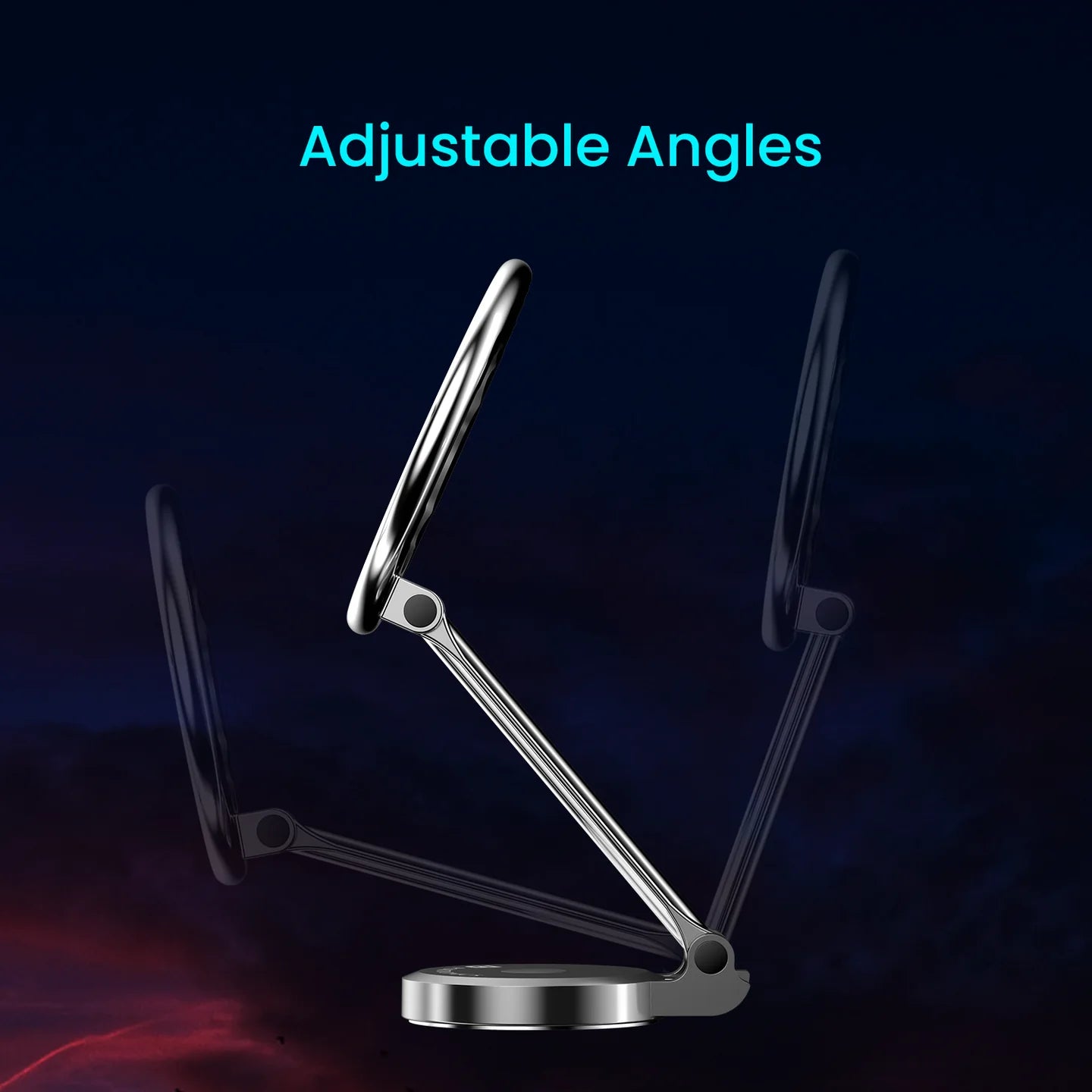PORTRONICS Mogun 3 Premium 360 Rotation Magnetic Mobile Holder | Easy Installation | Uninterrupted Air Flow | Wide Compatibility | Strong Magnet