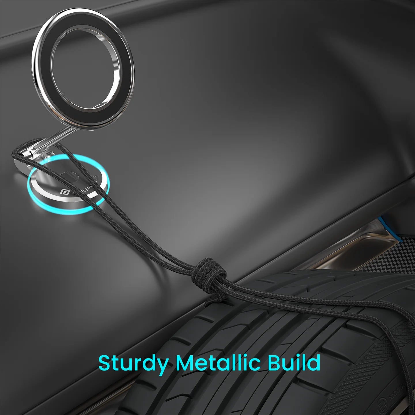 PORTRONICS Mogun 3 Premium 360 Rotation Magnetic Mobile Holder | Easy Installation | Uninterrupted Air Flow | Wide Compatibility | Strong Magnet