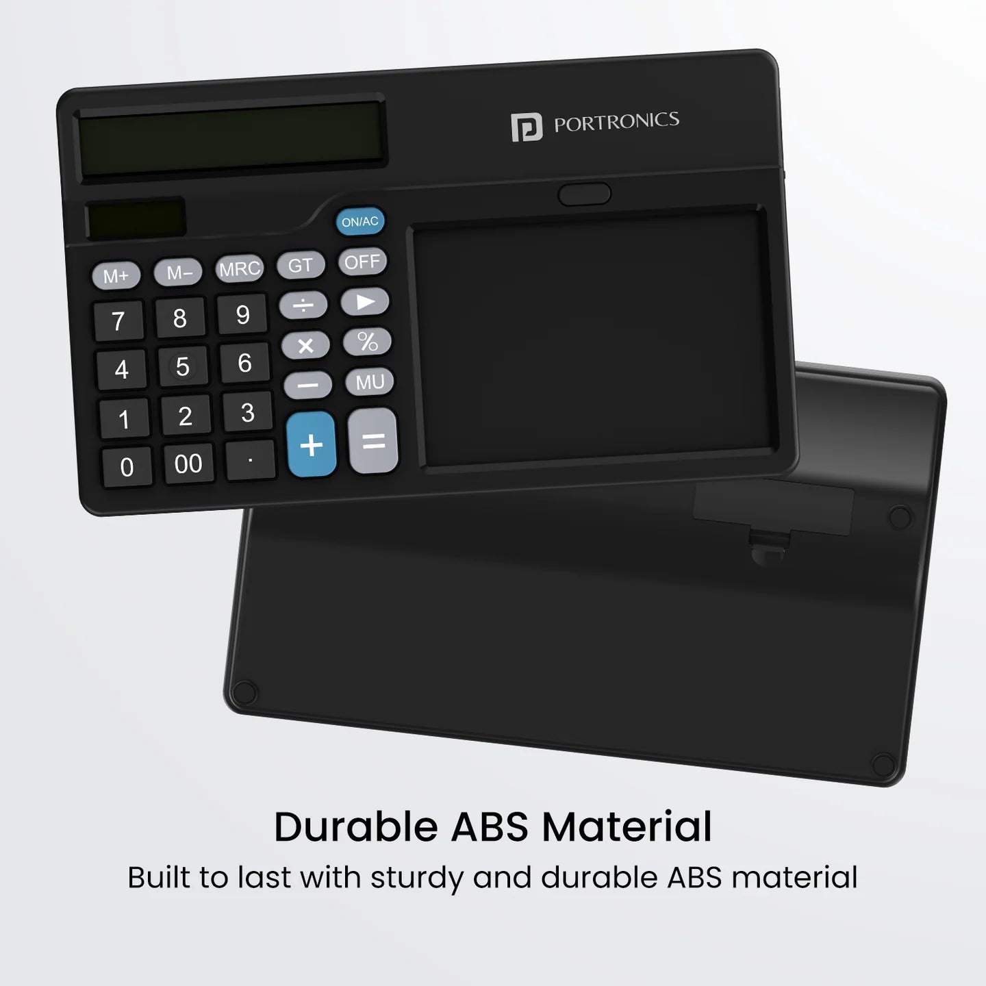 PORTRONICS Ruffpad Calc 2 2-in-1 Calculator & LCD Writing Pad | 5.5 Inches Screen | 12 Digits Layout | Screen Lock | Erase Button - | Buy Online at Shwetha Computers
