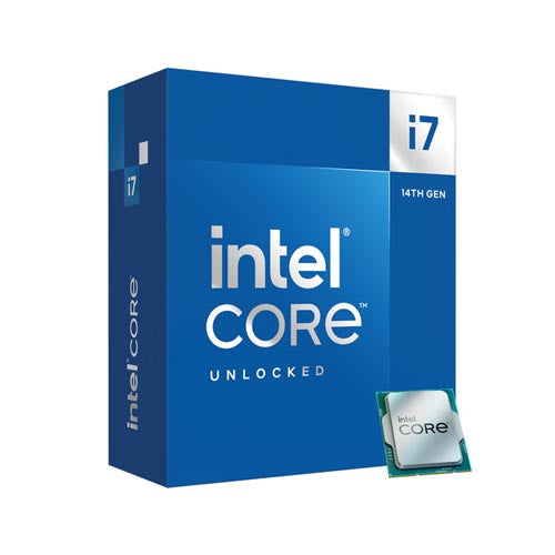Intel Core i7-14700K 14th Gen Processor with 20 Cores and 28 Threads, 5.4GHz Max Turbo Frequency, DDR5/DDR4 Memory Support, Intel UHD Graphics 770, 5.0 PCI Express Version, Socket LGA-1700 - Desktop CPU