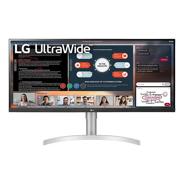 LG 34WN650-W UltraWide Monitor 34" 2560 x 1080 IPS Display HDR 10 Flicker Safe Dual Controller HDMI DisplayPort