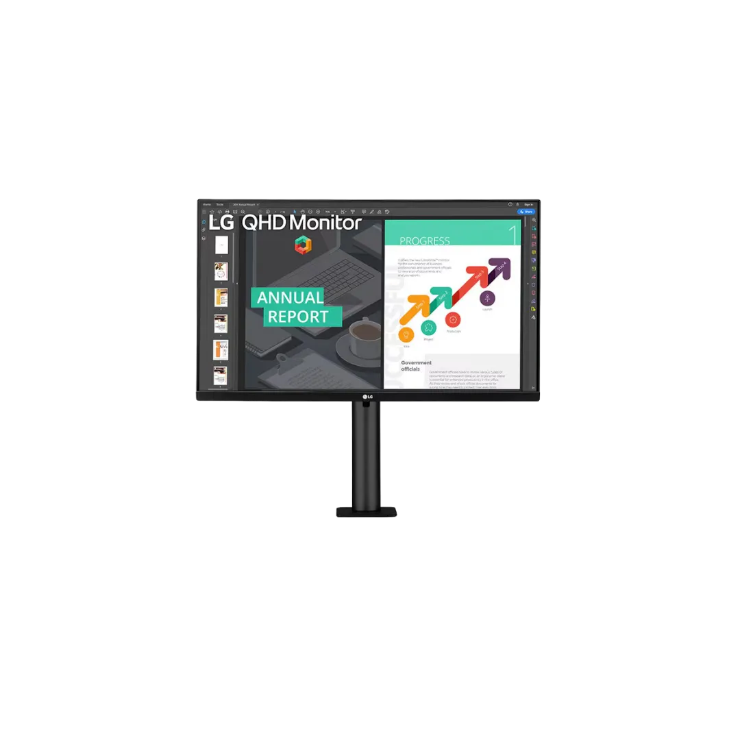 LG 27QN880 27-Inch IPS Monitor with Ergo Stand, Tilt, Height Adjustment, Pivot, 5W Speakers, HDMI & Type-C