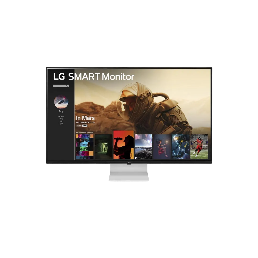 LG 43SQ700S-W 43-Inch 4K UHD Monitor, 10W Speakers, Magic Remote, USB Type-C