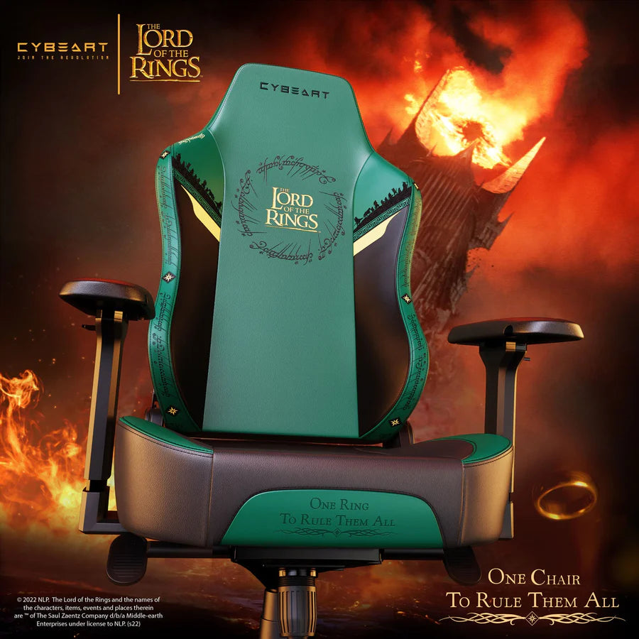 CYBEART Lord of the Rings Gaming Office Chair 4D Armrest Inbuilt Lumbar Support Supreme PU Leather, Ergonomic, Recline & Tilt - | Buy Online at Shwetha Computers