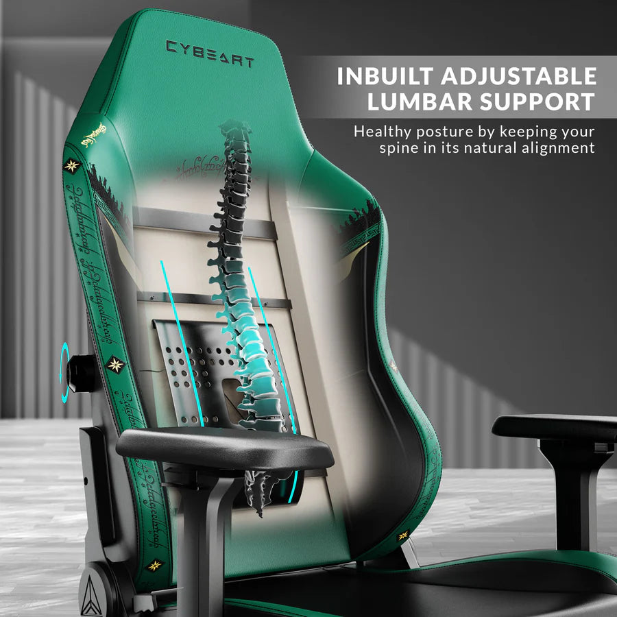 CYBEART Lord of the Rings Gaming Office Chair 4D Armrest Inbuilt Lumbar Support Supreme PU Leather, Ergonomic, Recline & Tilt - | Buy Online at Shwetha Computers