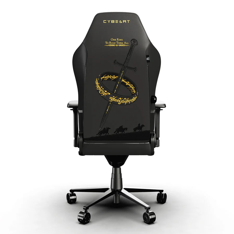 CYBEART Lord of the Rings Blacked Edition Gaming Office Chair 4D Armrest Inbuilt Lumbar Support Supreme PU Leather, Ergonomic, Recline & Tilt