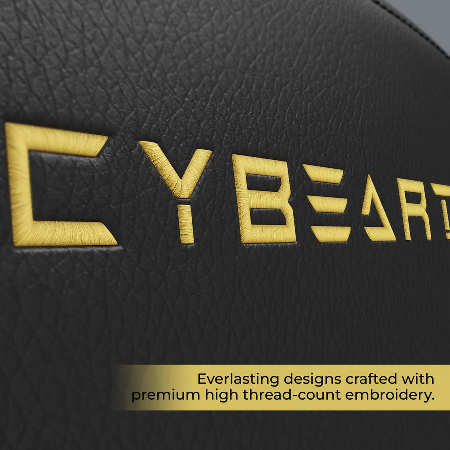 CYBEART Lord of the Rings Blacked Edition Gaming Office Chair 4D Armrest Inbuilt Lumbar Support Supreme PU Leather, Ergonomic, Recline & Tilt