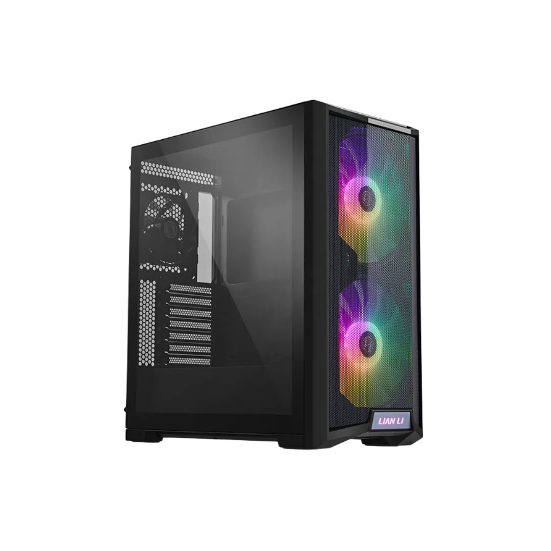 Lian Li Lancool 215 Black Steel Cabinet, E-ATX/ATX/M-ATX/ITX, 2x 200MM ARGB Fans, 1x 120MM Rear Fan, 370mm VGA Length, 166mm CPU Clearance