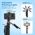 PORTRONICS Lumistick 2 Smart Selfie Stick with Adjustable 4 Legs | Bluetooth Remote Control | 360° Angular Adjustment