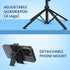 PORTRONICS Lumistick 2 Smart Selfie Stick with Adjustable 4 Legs | Bluetooth Remote Control | 360° Angular Adjustment