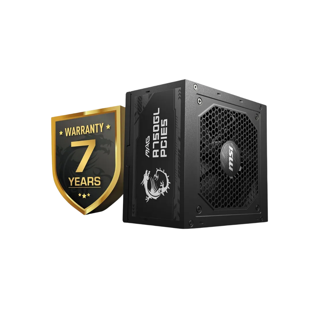 MSI MAG A750GL 750W Power Supply - 80+ Gold Certified, Fully Modular for High-Performance Builds