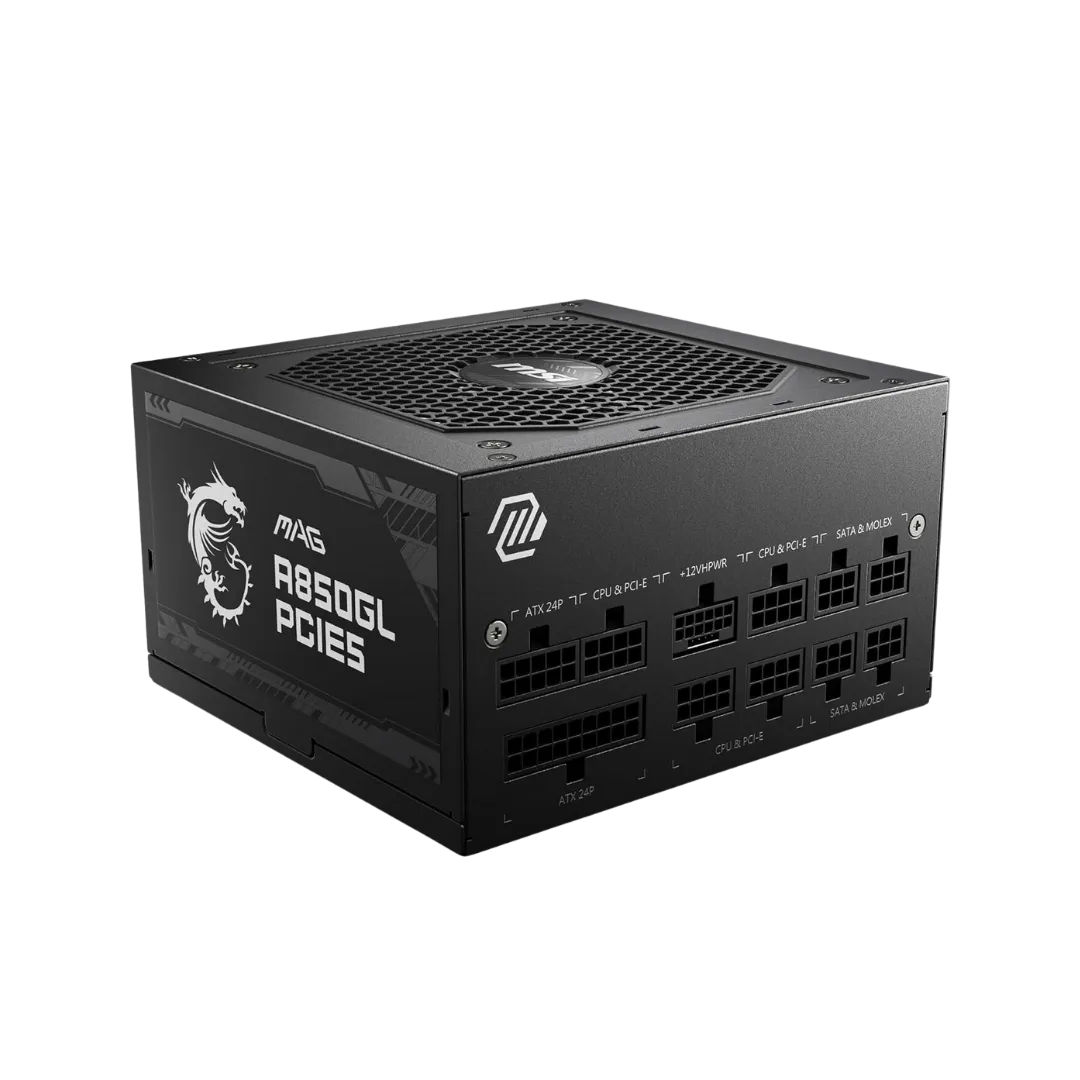 MSI MAG A850GL 850W Power Supply - 80+ Gold Certified, Fully Modular for Extreme Gaming and Workstations