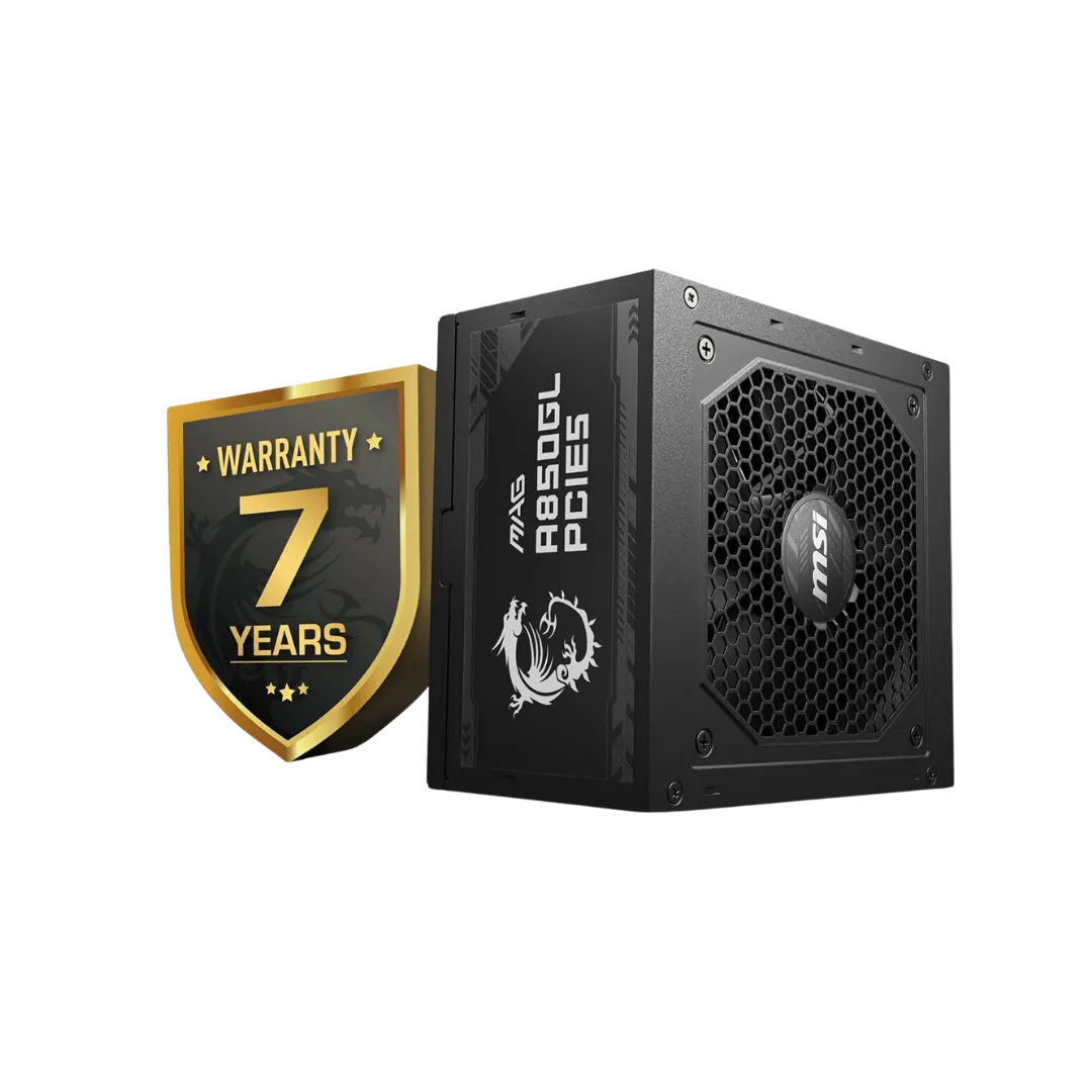 MSI MAG A850GL 850W Power Supply - 80+ Gold Certified, Fully Modular for Extreme Gaming and Workstations