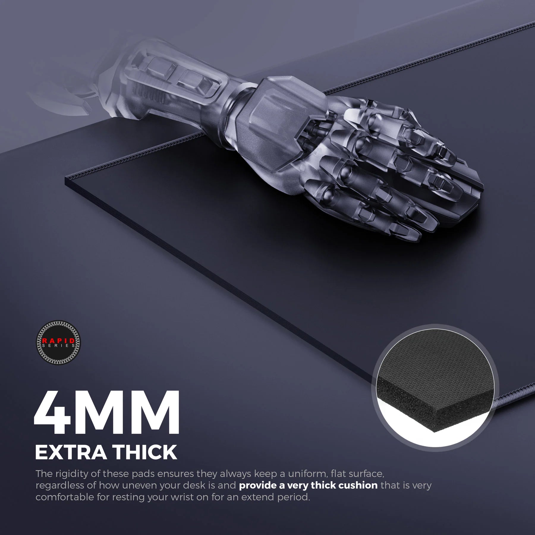 Cybeart Ghost (Black) Gaming Mouse Pad (Medium - 300x250x4mm) Waterproof, Never Slip Base, Stitched Edges, Esports Grade - | Buy Online at Shwetha Computers