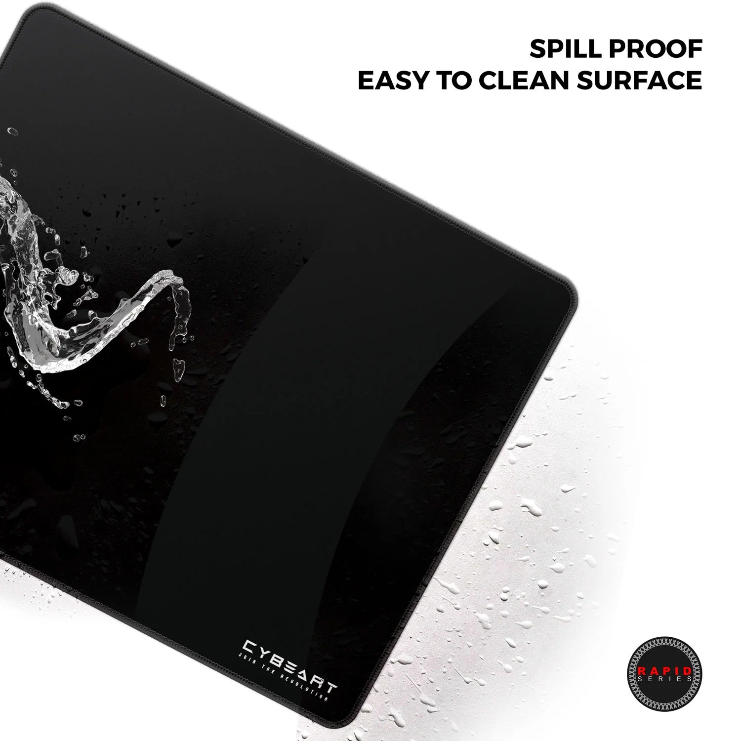 Cybeart Ghost (Black) Gaming Mouse Pad (Medium - 300x250x4mm) Waterproof, Never Slip Base, Stitched Edges, Esports Grade - | Buy Online at Shwetha Computers