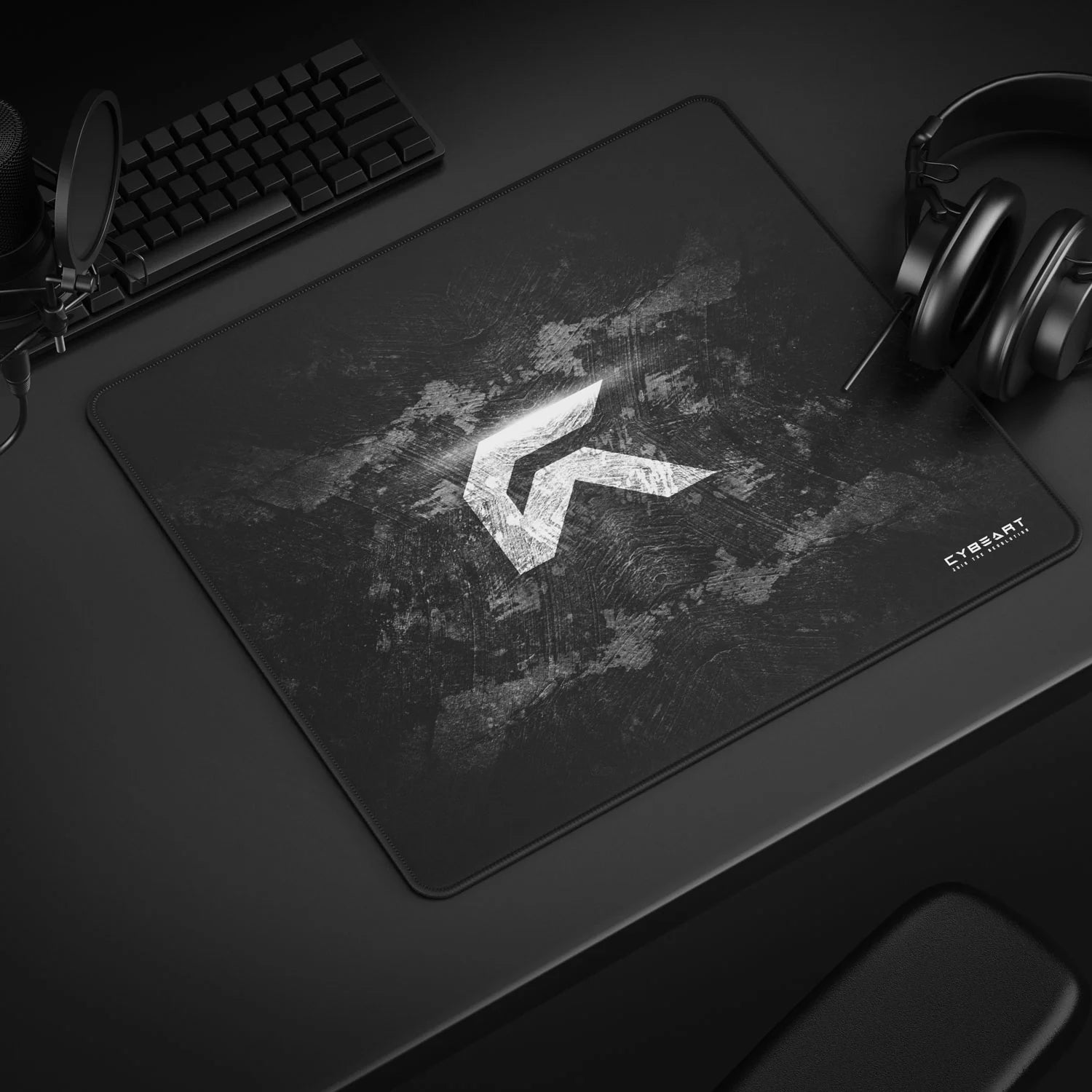 Cybeart Signature Edition Gaming Mouse Pad (Large - 450x400x4mm) Waterproof, Never Slip Base, Stitched Edges, Esports Grade