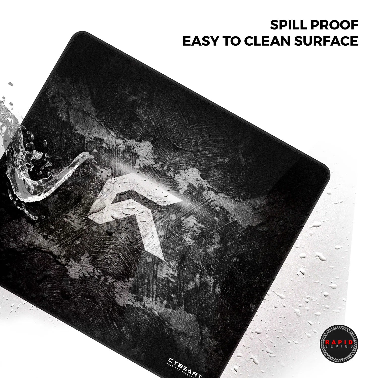 Cybeart Signature Edition Gaming Mouse Pad (Large - 450x400x4mm) Waterproof, Never Slip Base, Stitched Edges, Esports Grade