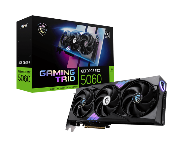 MSI GeForce RTX 5060 8G GAMING TRIO OC Graphics Card