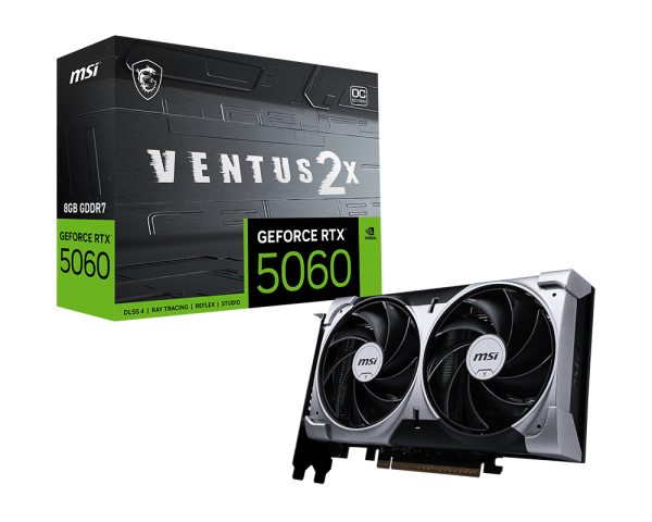 MSI GeForce RTX 5060 8G VENTUS 2X OC Graphics Card