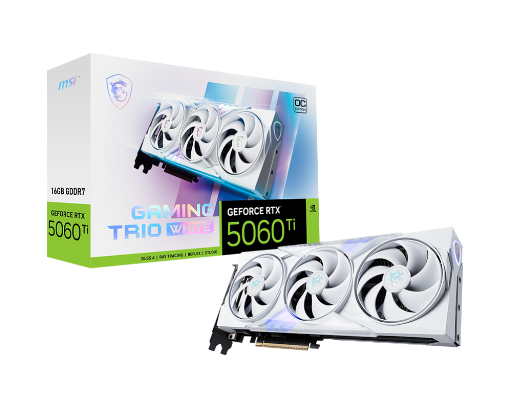 MSI GeForce RTX 5060 Ti 16G GAMING TRIO OC White Graphics Card