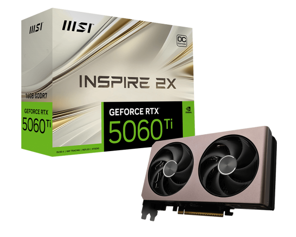 MSI GeForce RTX 5060 Ti 16G INSPIRE 2X OC Graphics Card