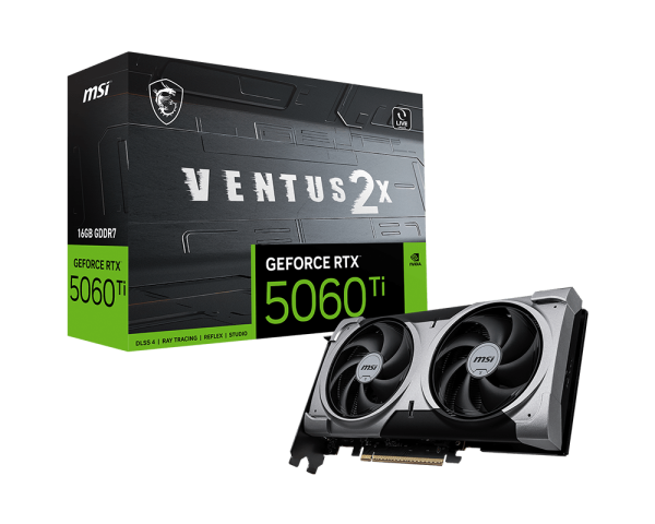 MSI GeForce RTX 5060 Ti 16G VENTUS 2X PLUS Graphics Card